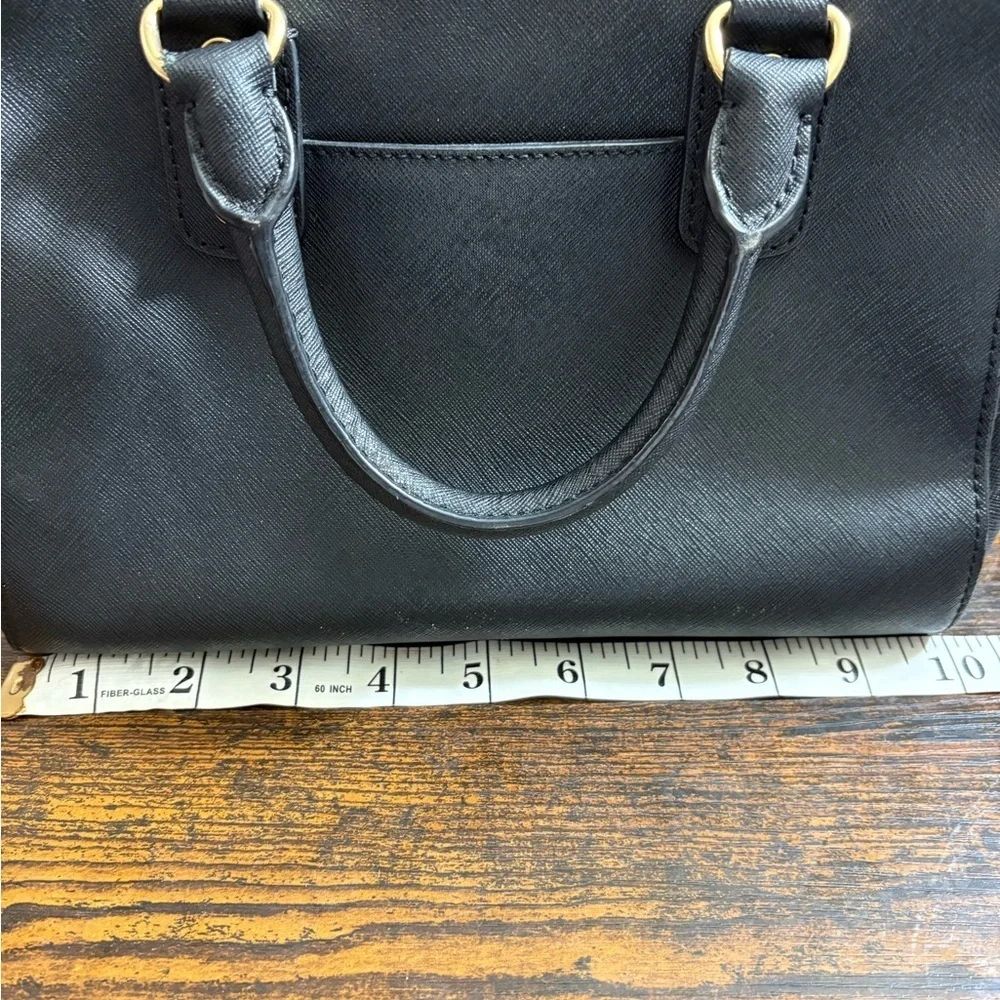 Michael Kors Black Satchel with Gold Accents
